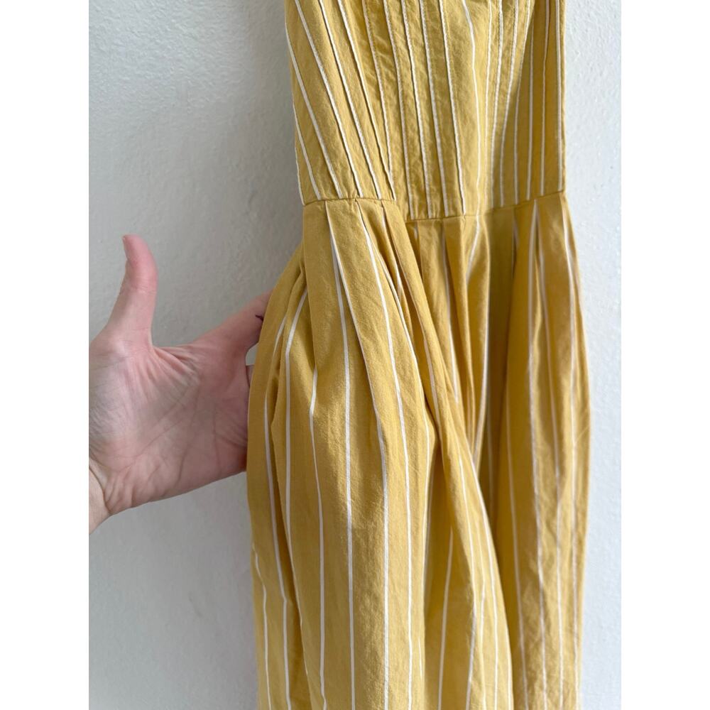 THE GREAT. Laurel Yellow Sundress Sweetheart Stripe size 1 | Small - Picture 9 of 16